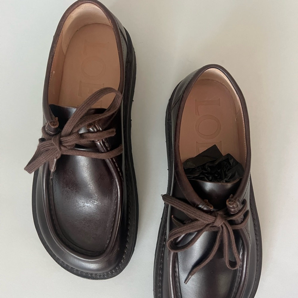 Loewe Faro Leather Loafer Shoes - Picture 4 of 6